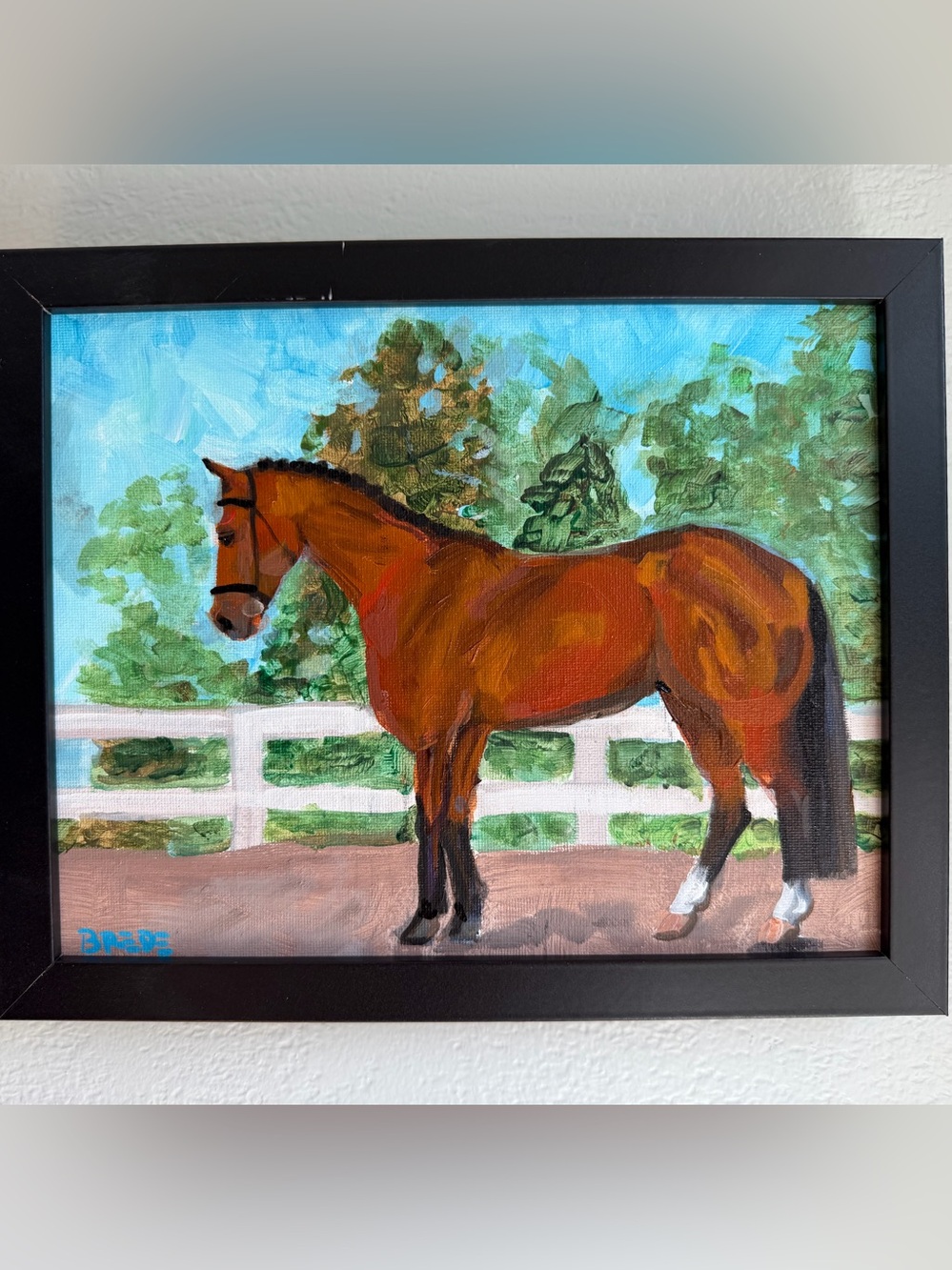 Original oil painting HORSE equestrian gelding mare